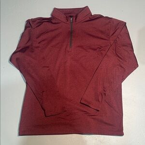 MAGCOMSEN Mens Red Quarter Zip Pullover